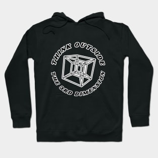 Think Outside The 3rd Dimension – Tesseract design Hoodie